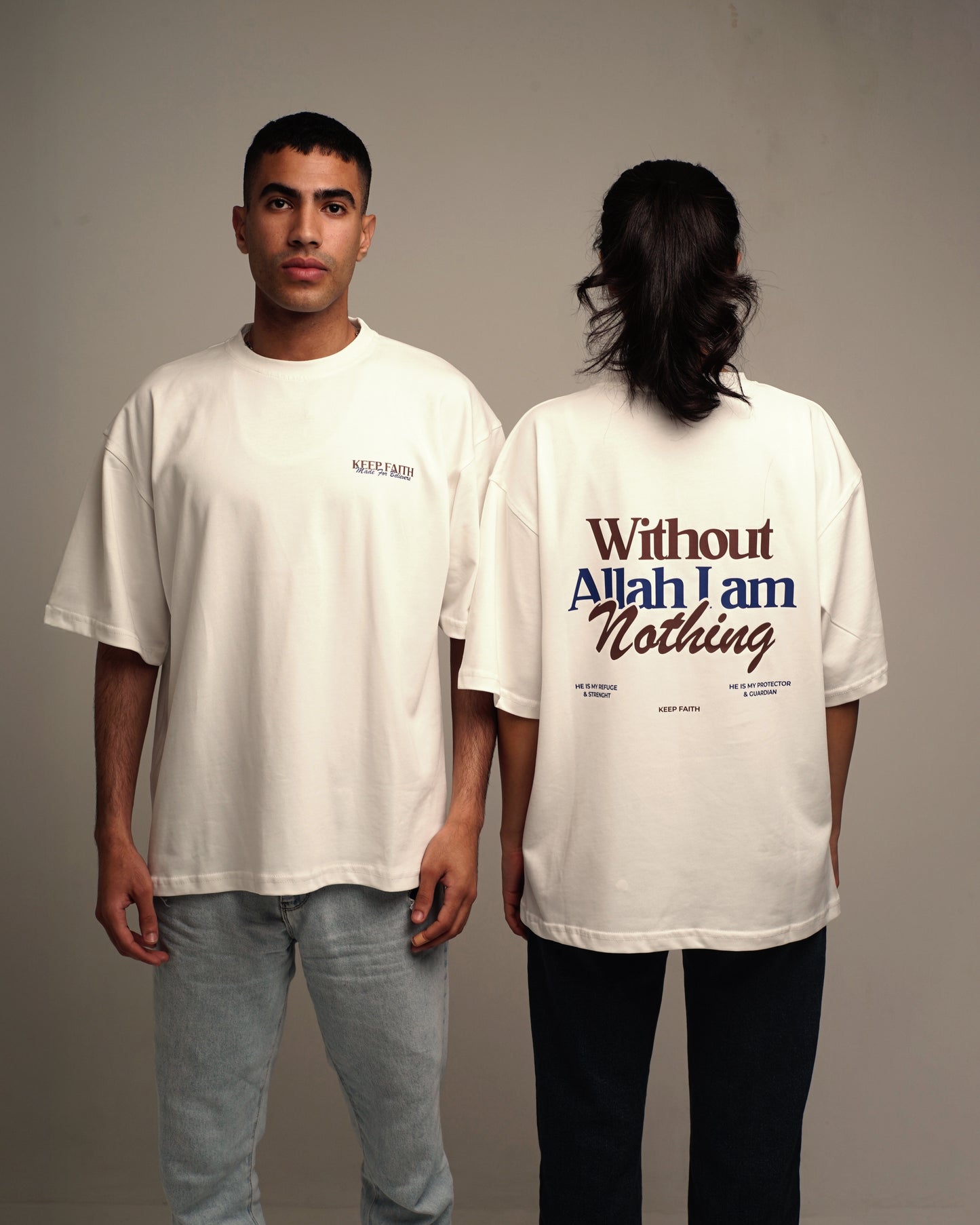 Without Allah I'am Nothing Tee - off white