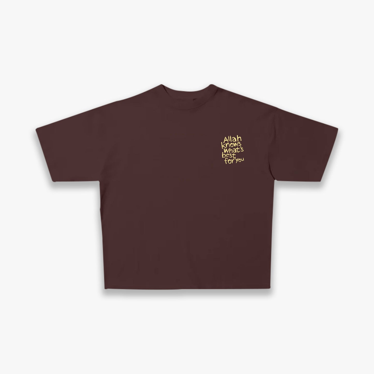 Allah Knows Best Tee - Brown