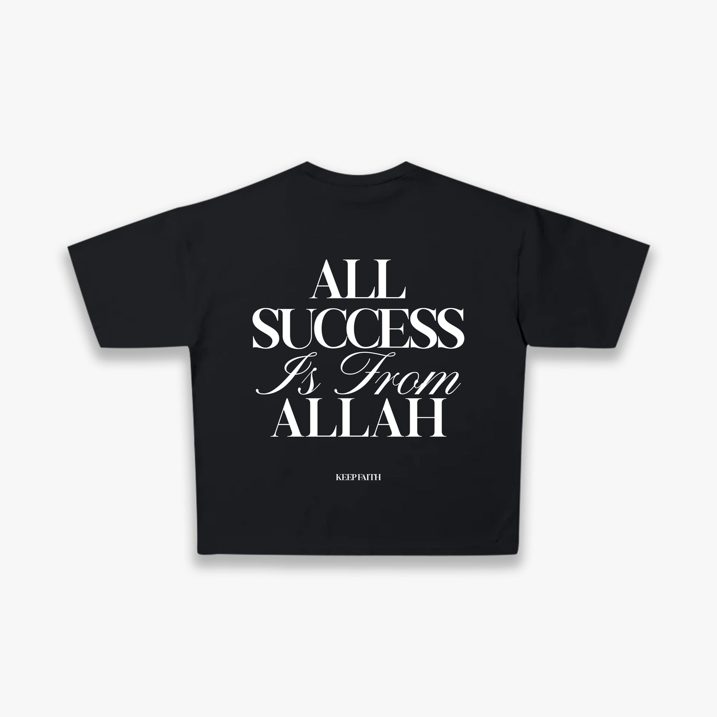 All Success from Allah Tee - Black