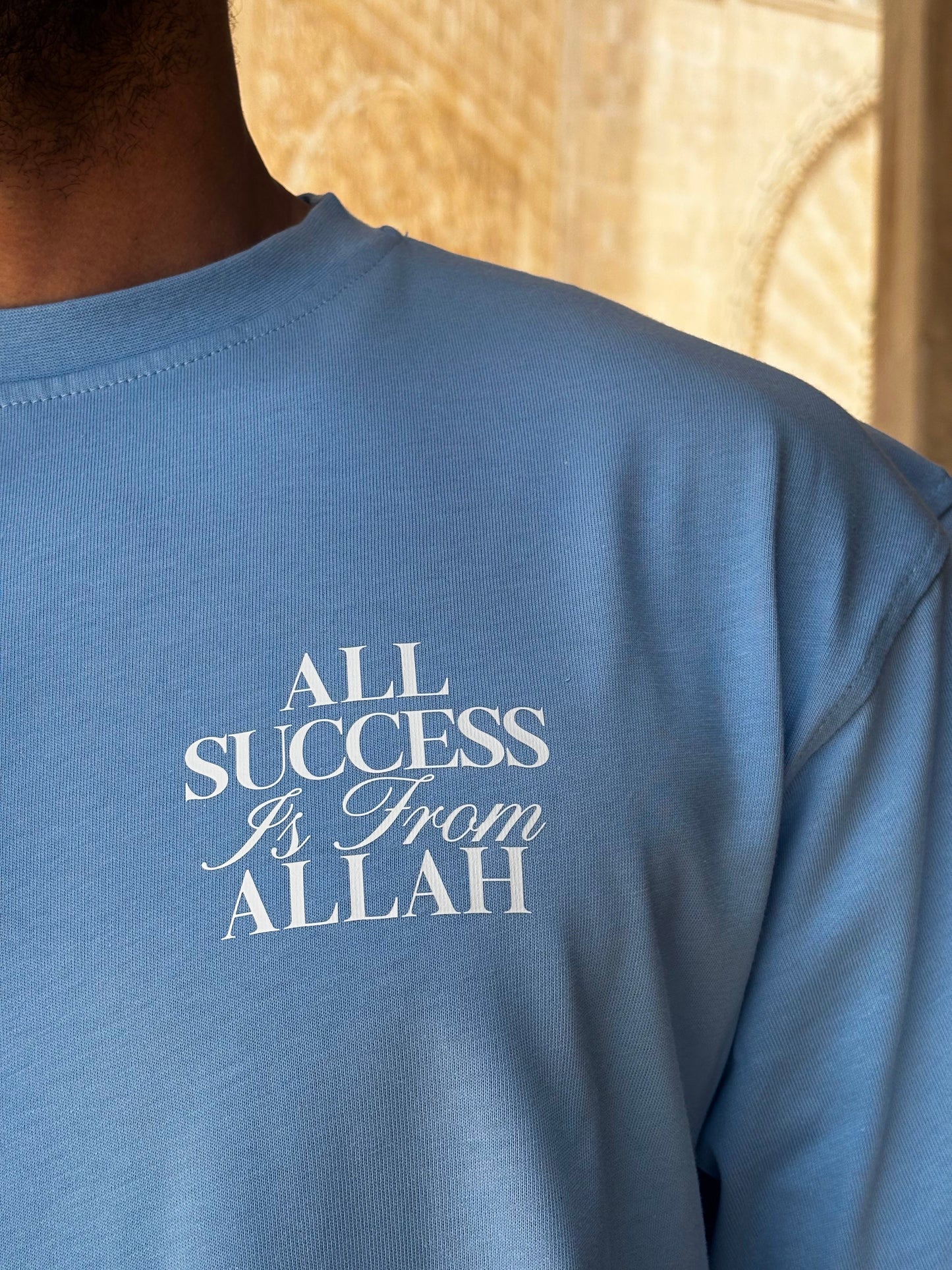 All Success from Allah Tee - Sky Blue