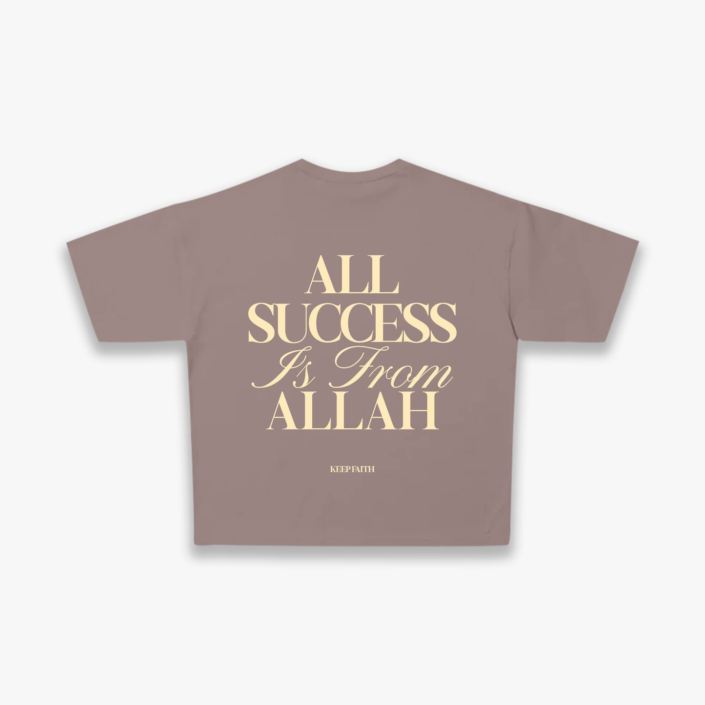 All Success from Allah Tee - Mocha