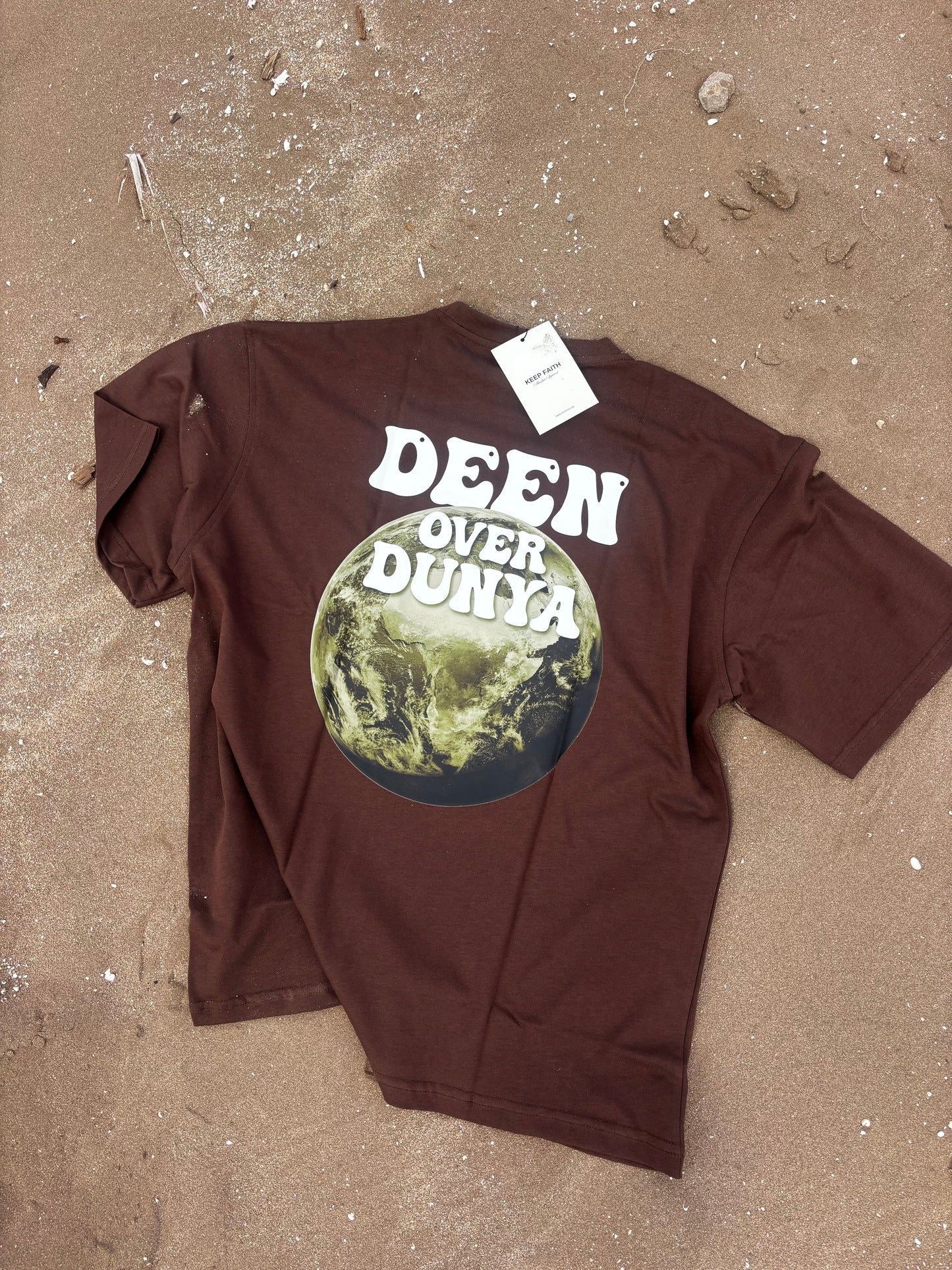 Deen over Dunya Tee - Brown