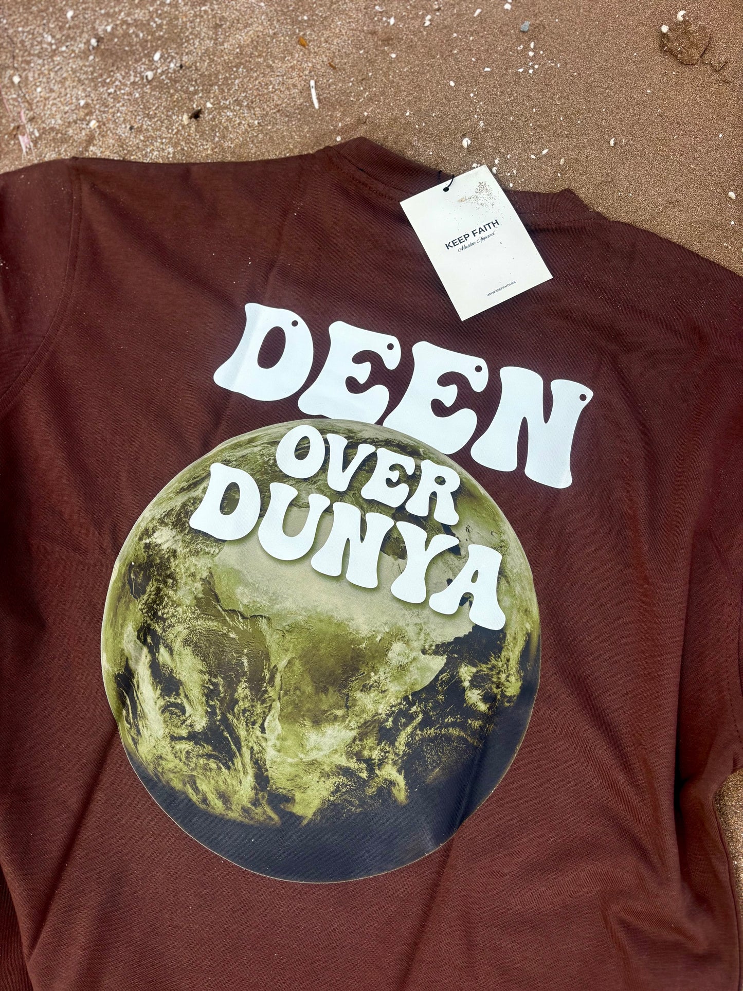 Deen over Dunya Tee - Brown